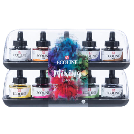 Talens - Encre Ecoline avec pipette supplémentaire jeu de 10 culs