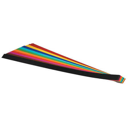 Folia - bandes de tressage 50 x 1,5 cm, paquet de 200 pièces couleurs assorties