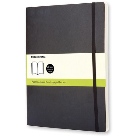 Moleskine -  notitieboek, ft 19 x 25 cm, effen, soepele cover, 192 blad, zwart