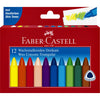 Faber Castell -  Waskrijt Faber-Castell driehoekig assorti set à 12 stuks