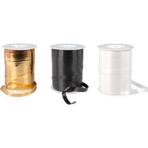 Klika -  Lint | 10mm | 250m | PP | zwart/wit/goud | 3 rol