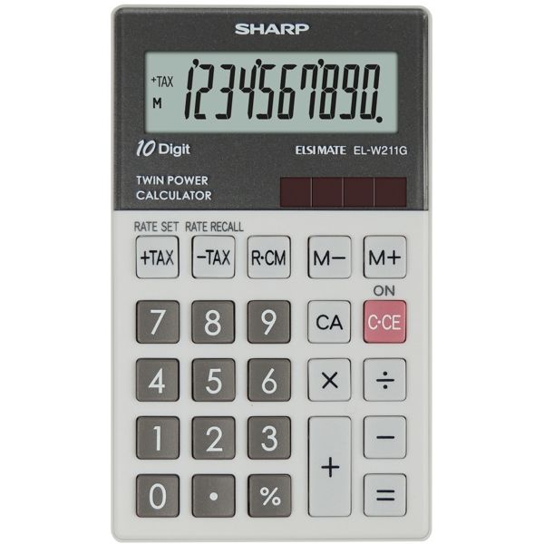 Sharp -  EL-W211G calculator Pocket Financiële rekenmachine Grijs
