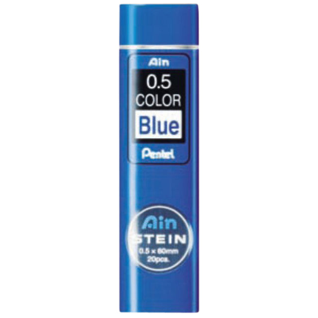 Pentel - Mine de crayon Pentel hb 0.5mm 20pcs bleu | Tube de 20 pièces | 12 pièces