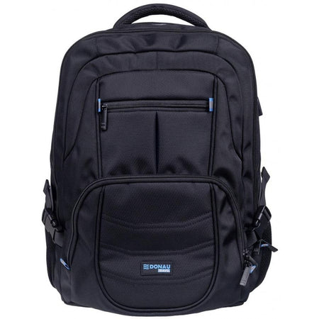 DONAU TRAVEL - Rucksack Amsterdam, 35 l, 17 Zoll, schwarz