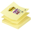 Post-it - Bloc-notes Z-Note S330 Super Sticky 76x76mm jaune 12 pièces