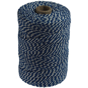 Klika - Baumwollseil, blau-weiß, 200 g Spule, ca. 250 m