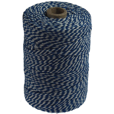Klika - Baumwollseil, blau-weiß, 200 g Spule, ca. 250 m