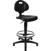 Topstar - Tabouret Top Tec 20, avec repose-pieds chromé, avec capuchons de réglage, noir