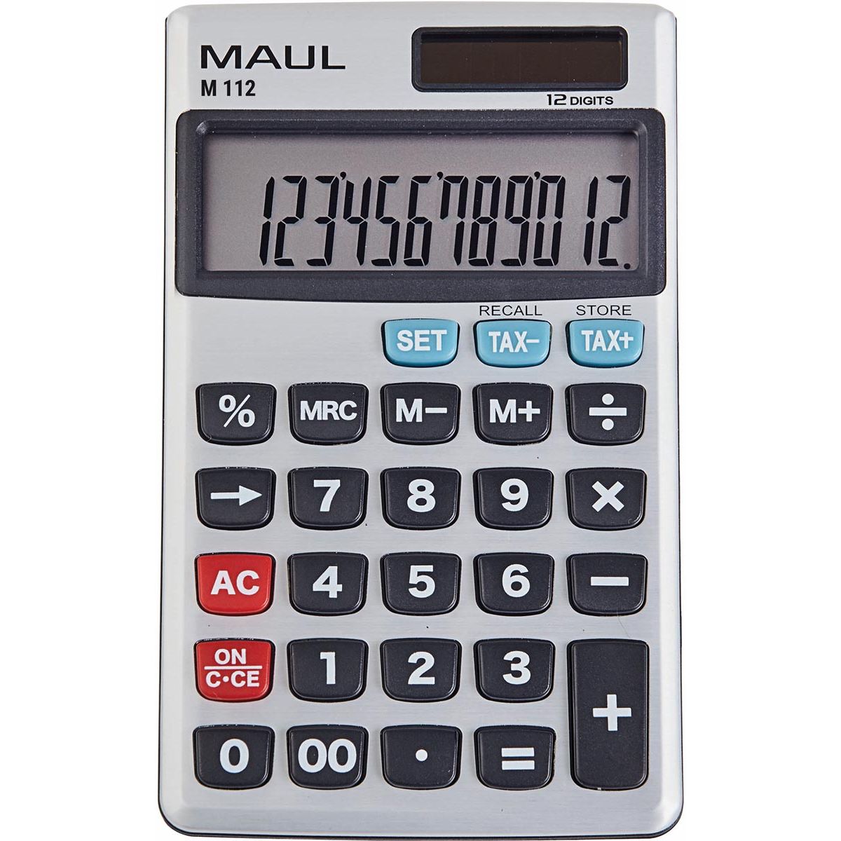 Maul -  professioneel zakrekenmachine M112, zilver