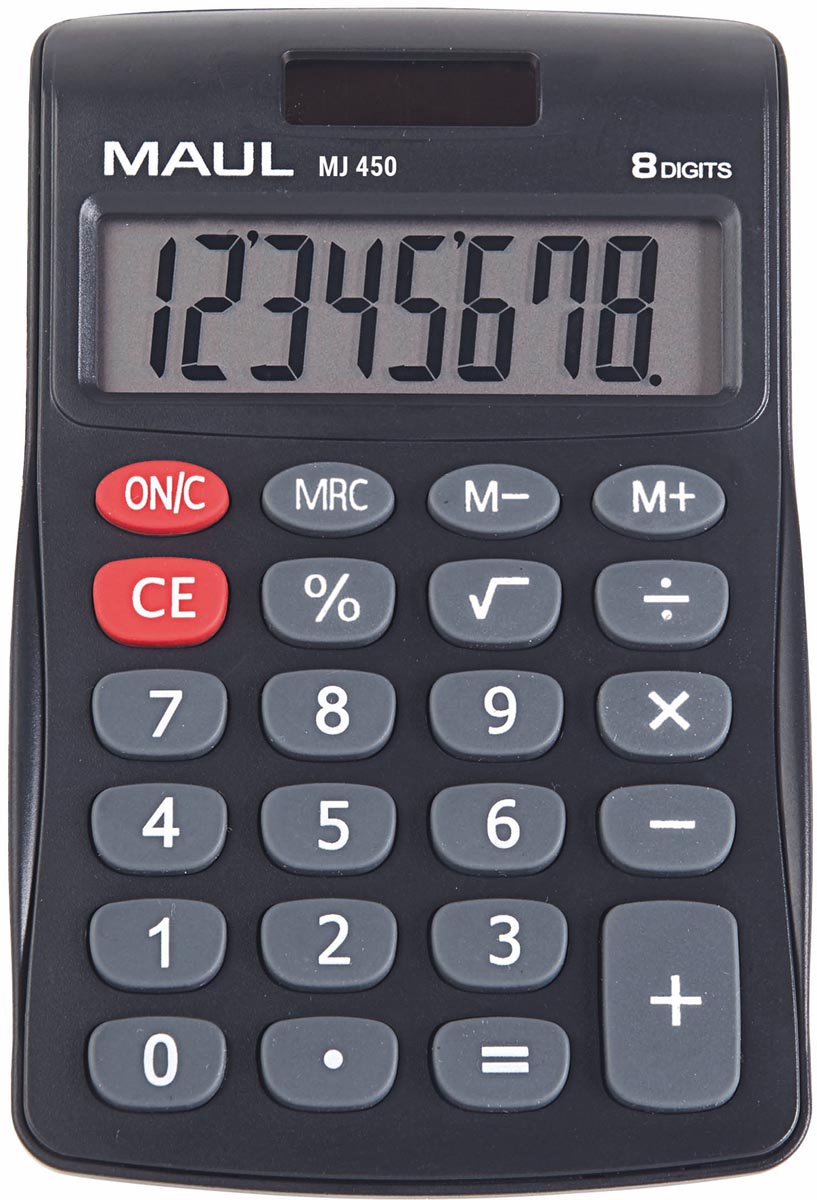 Maul -  bureaurekenmachine MJ 450, junior, zwart