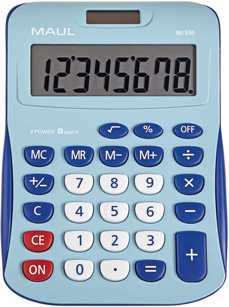 Maul - Calculatrice de bureau MJ 550, junior, bleu clair