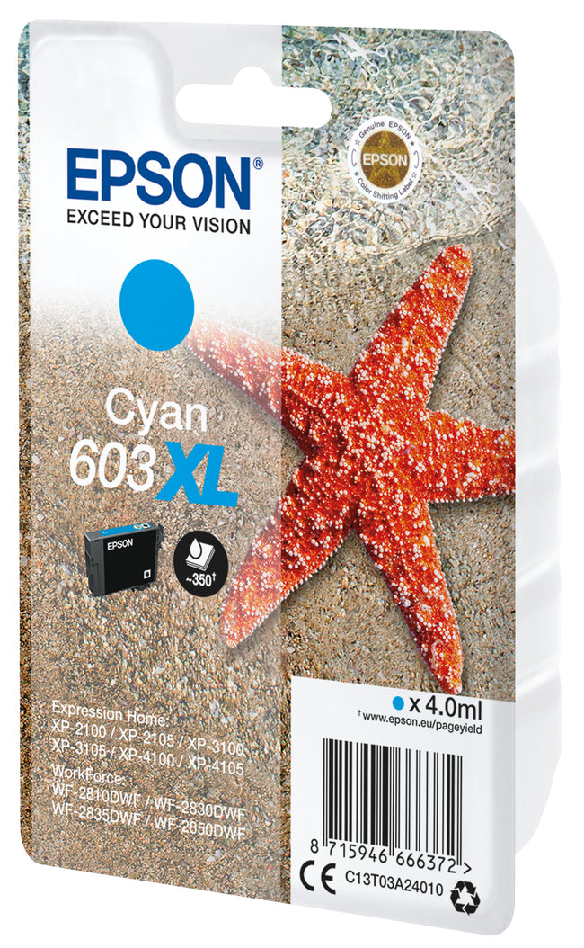 Epson - Cartouche d'encre 603XL T03A2 bleue