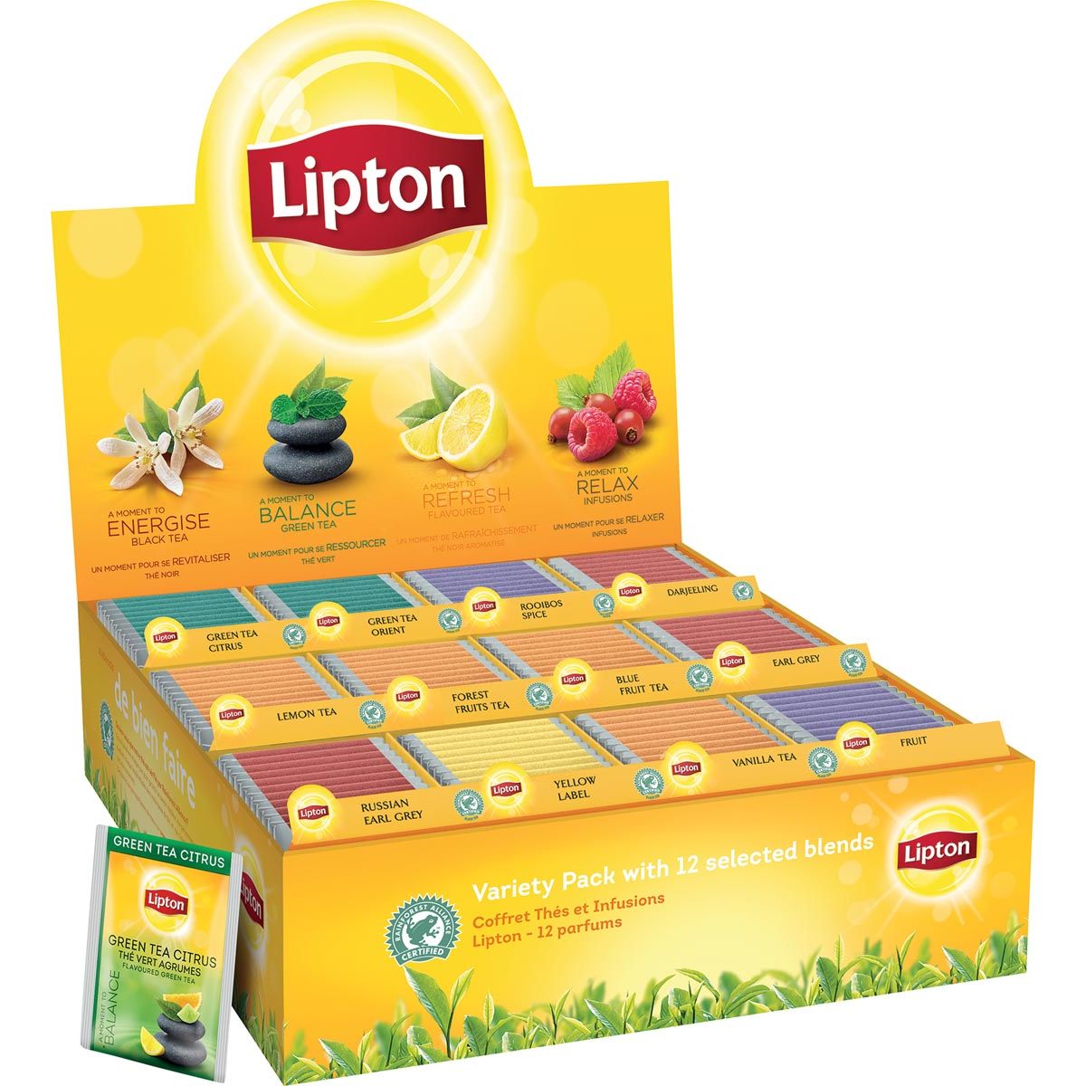Lipton - Coffret assortiment de thés 12x15 pièces