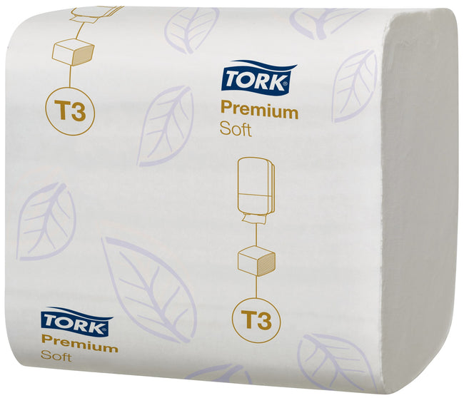 Tork -  Toiletpapier t3 premium gevouwen wit 114273