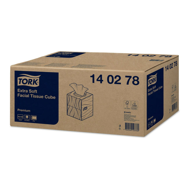 Tork -  Facial tissues premium kubus 2laags wit | 30 stuks