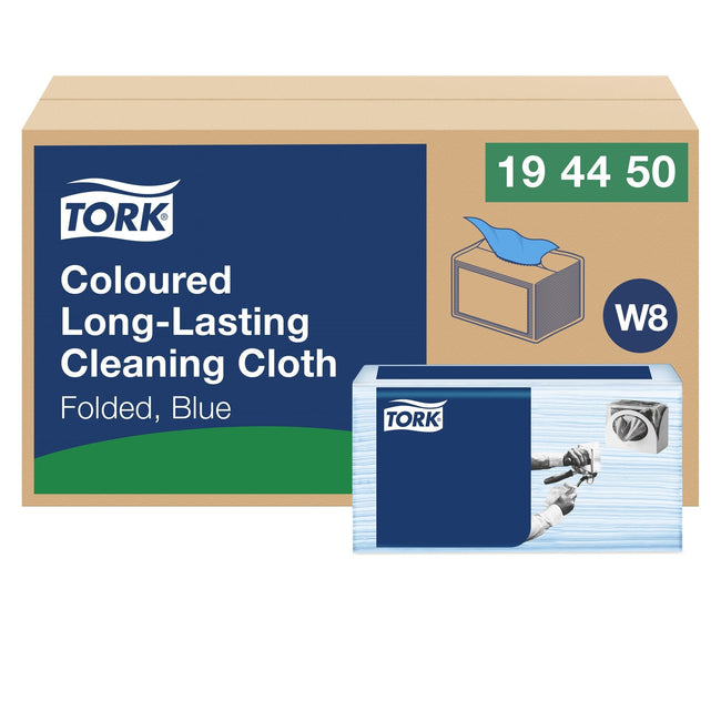 Tork -  Reinigingsdoek w8 premium 1laags blauw