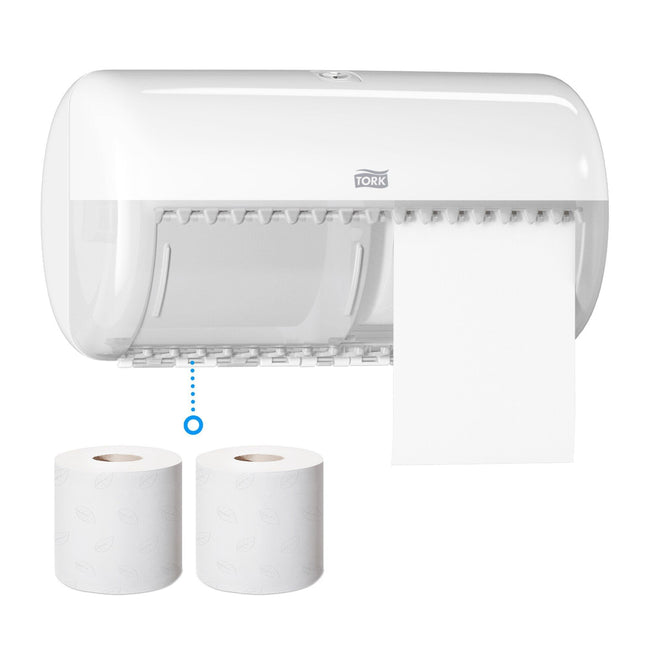 Tork -  Toiletpapierdispenser t4 duo wit