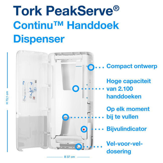Tork -  Handdoekdispenser h5 elevation wit | 45 stuks