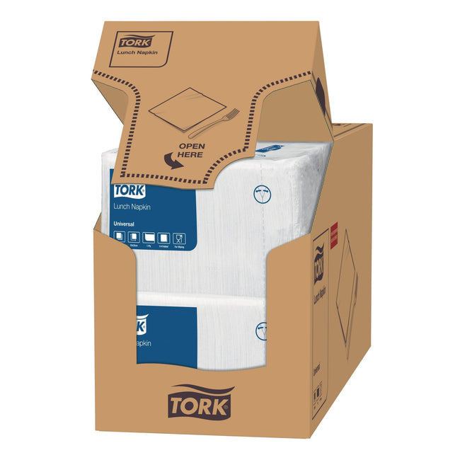 Tork -  Lunchservet universal vierdevouw wit