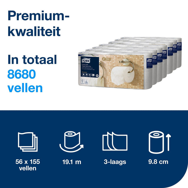 Tork -  Toiletpapier t4 premium 56x155 vel wit 110319