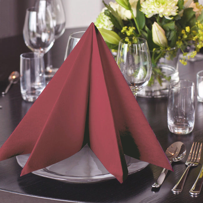Tork -  Dinerservet linstyle premium bordeaux 478885