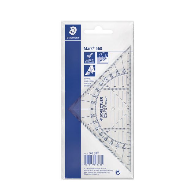 Staedtler - Géotriangle 568 160mm transparent | 10 pièces