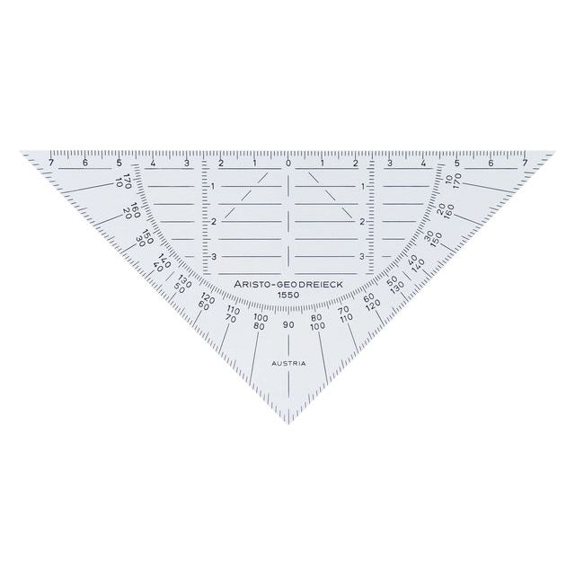 Aristo - Geodriehoek aristo 1550 160mm flexibel onbreekbaar | 10 stuks