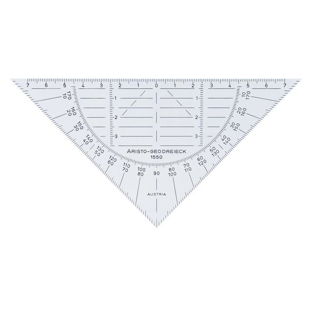 Aristo - Geodriehoek 1550 160mm flexible transparent | 10 pièces