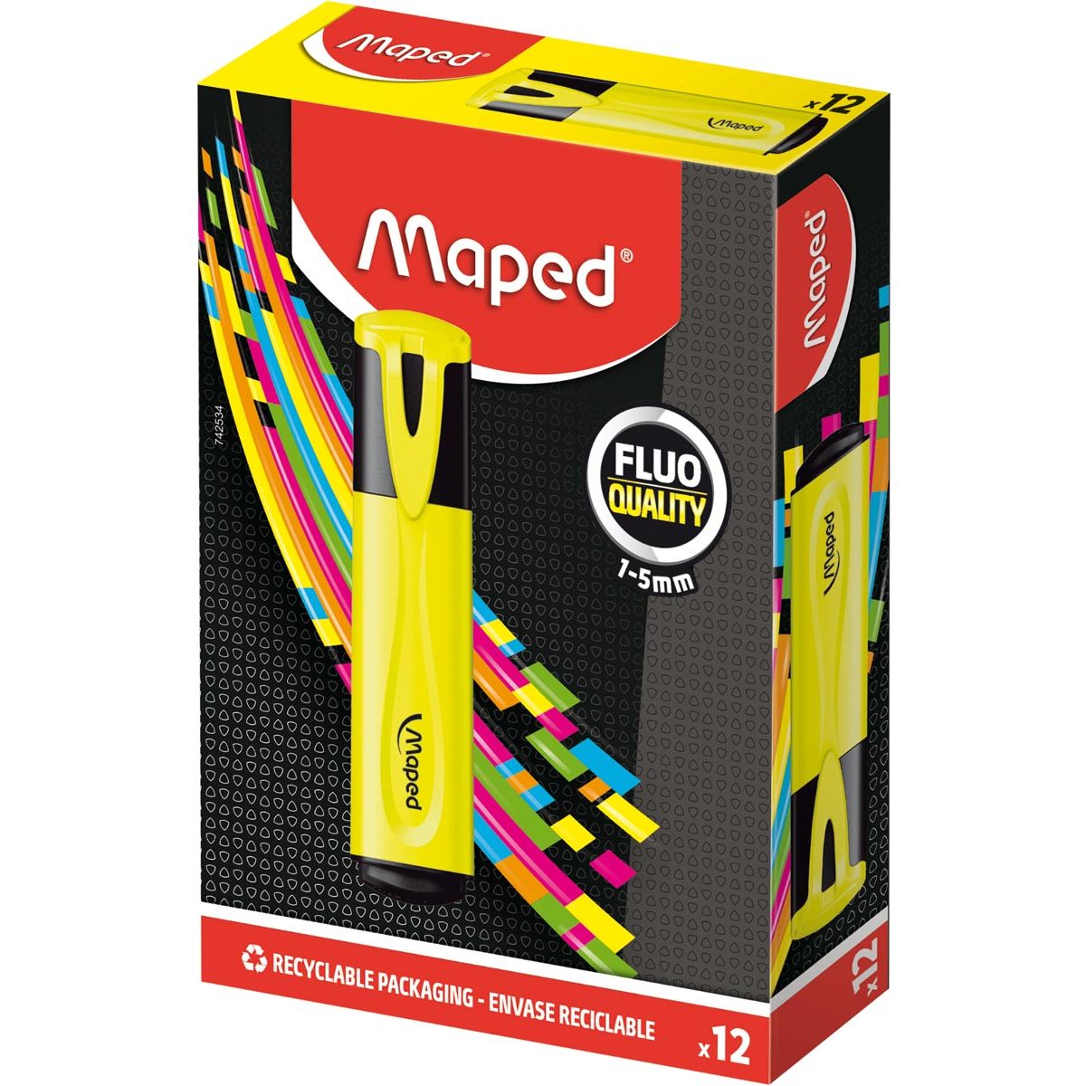 Maped -  markeerstift Fluo'Peps Classic geel