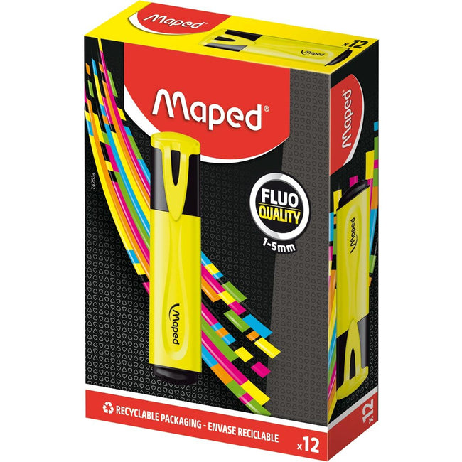 Maped - surligneur Fluo'Peps Classic jaune