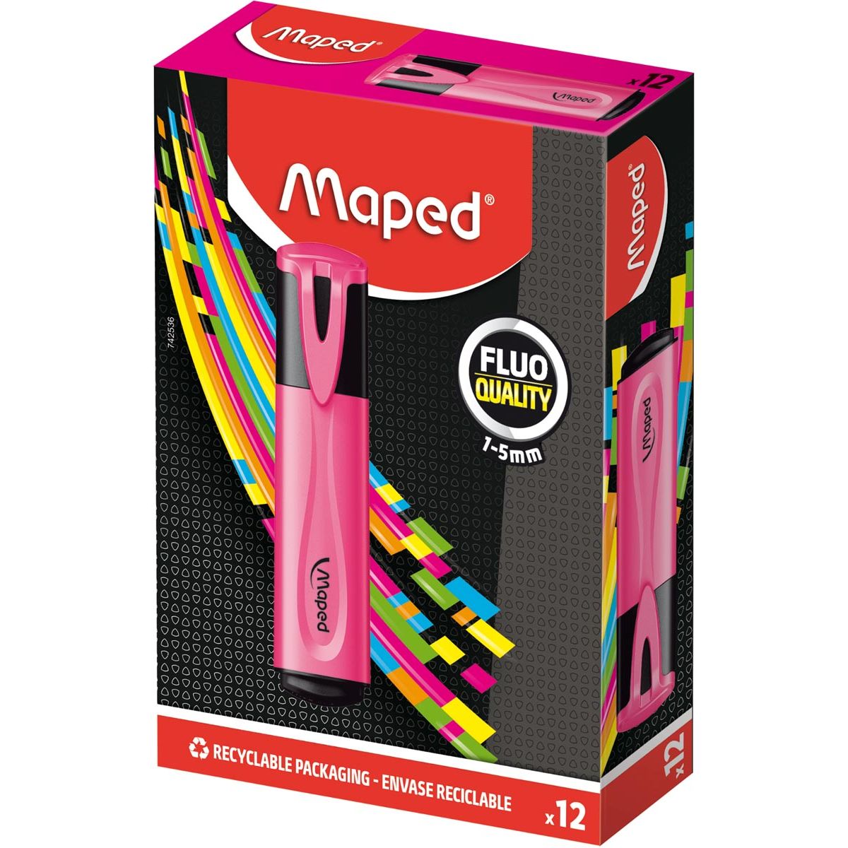 Maped -  markeerstift Fluo'Peps Classic roze
