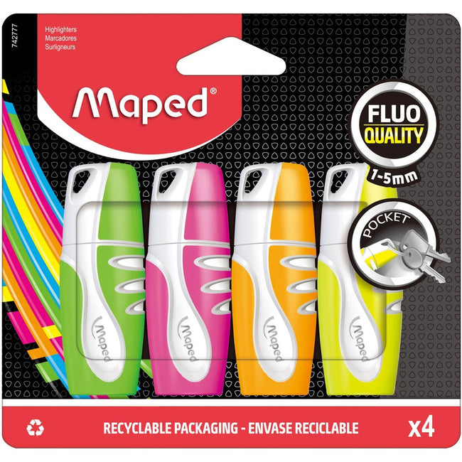 MAPED - Markieren von Stift fluo'peps Tasche weiche Hälfte von 4 Teilen