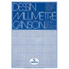 Canson -  Millimeterpapier  lichtblauw bedrukt a3 wit