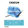 Canson - Papier aquarelle Graduate Aquarelle 20 feuilles 250gr A4 blanc naturel