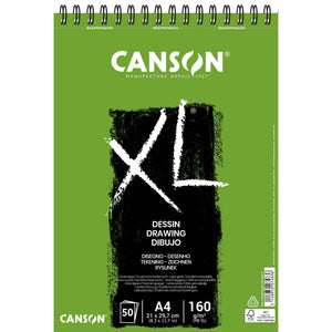 Canson - Papier dessin XL Dessin 50 feuilles 160gr A4 blanc | 5 pièces