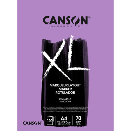 Canson -  Markerpapier  xl marker 70gr a4 extra wit | 5 stuks