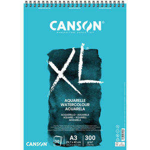 Canson - Papier aquarelle XL 30 feuilles 300gr A3 blanc | 5 pièces