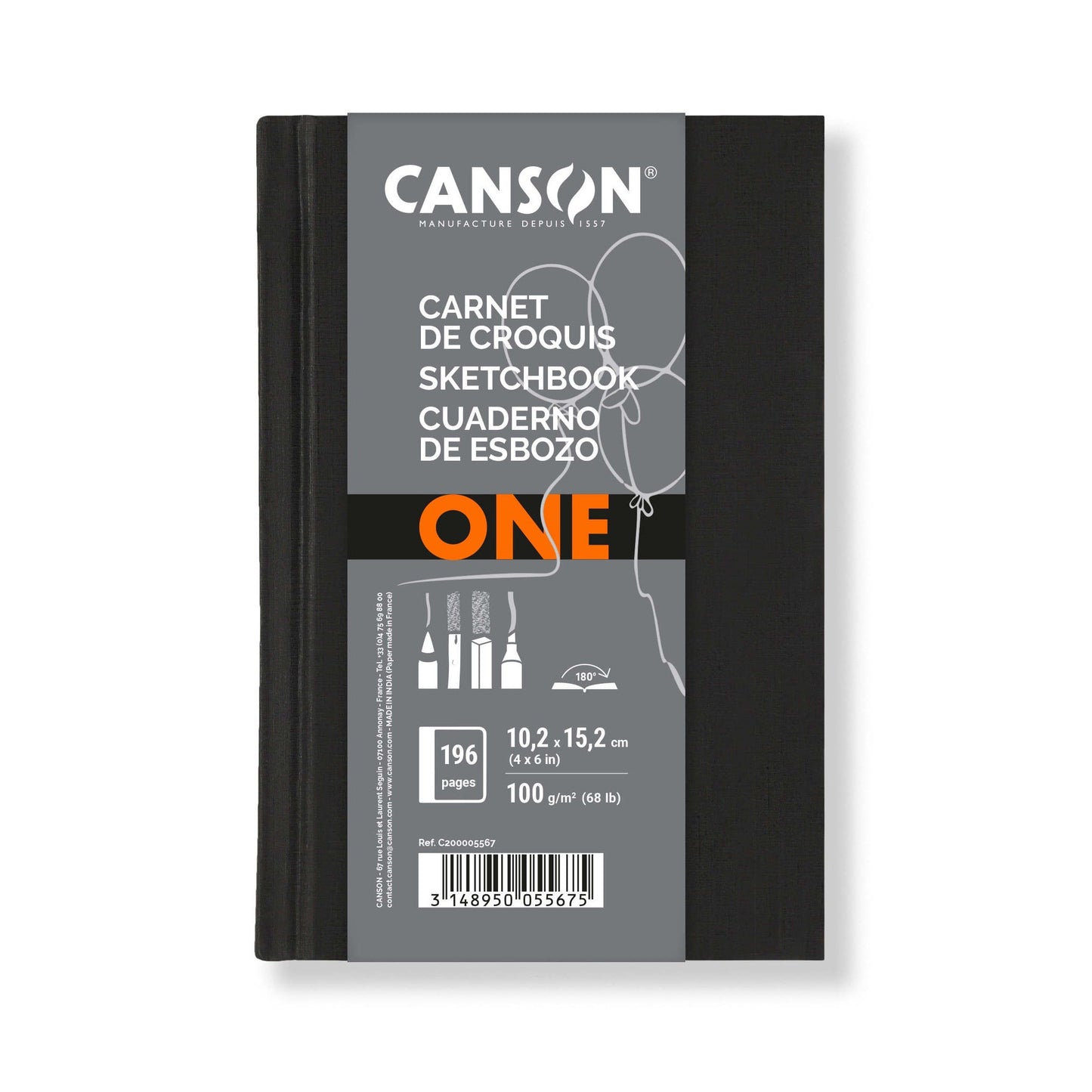 Canson -  Schetsboek  art book one hardcover 102x152mm | 6 stuks