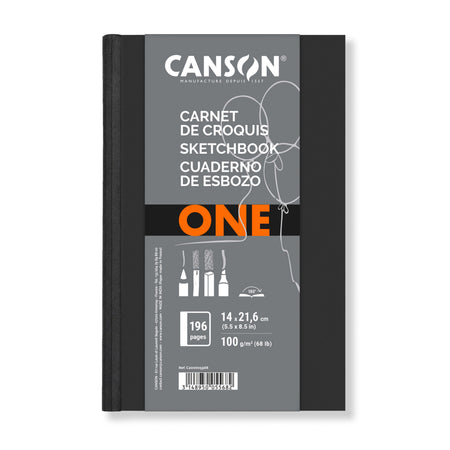 Canson - Sketchbook Art Book One couverture rigide 98 feuilles 100gr 140x216mm blanc | 6 pièces