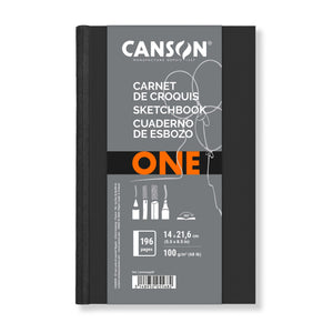 Canson - Sketchbook Art Book One couverture rigide 98 feuilles 100gr 140x216mm blanc | 6 pièces