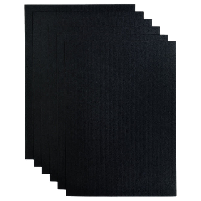 Papicolor - Papier copie A4 200gr 6 feuilles noir corbeau