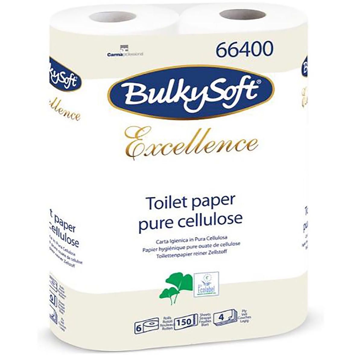 Bulkysoft -   Excellence toiletpapier, 4-laags, 150 vel, pak van 6 rollen