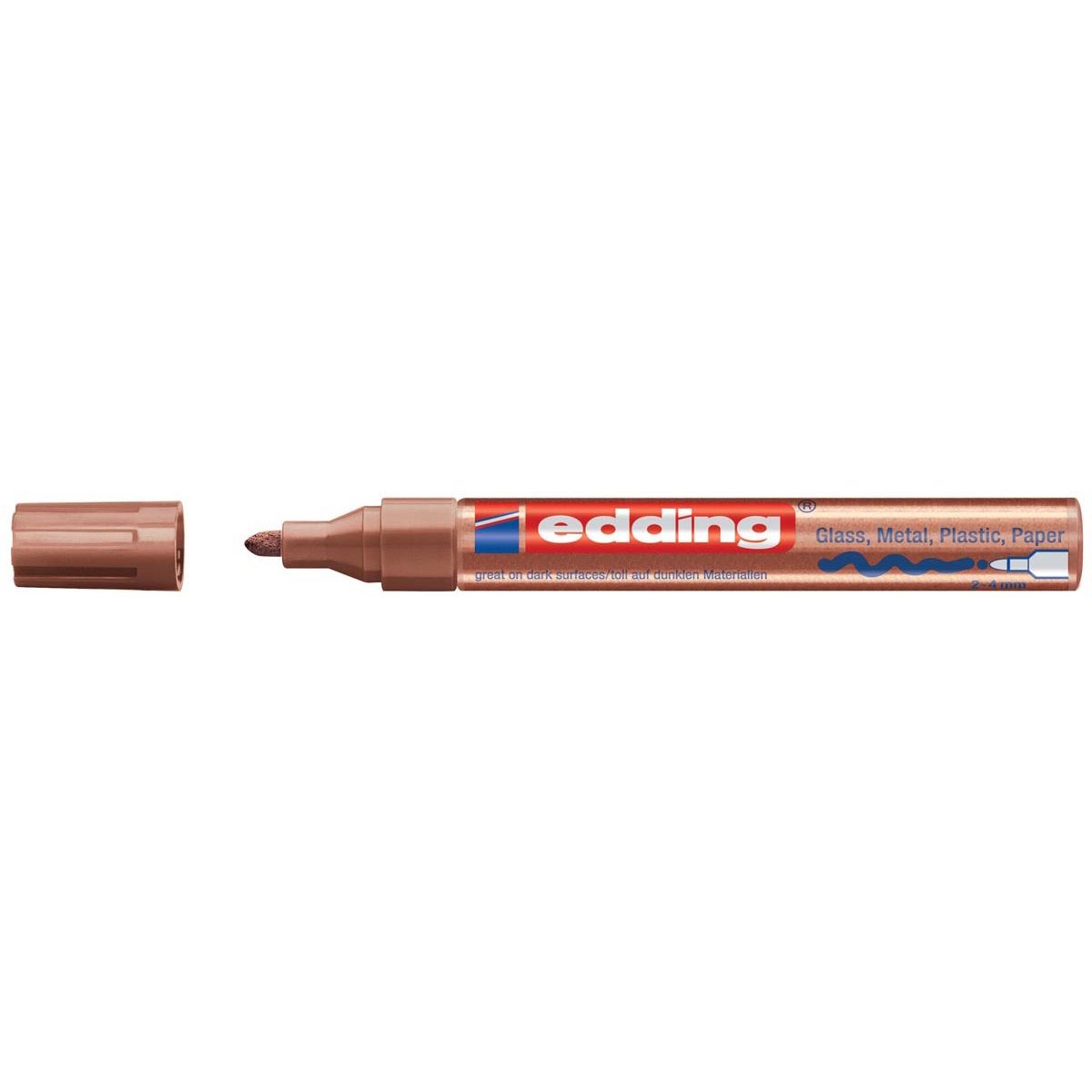 Edding - marqueur peinture brillante e-750 CR cuivre