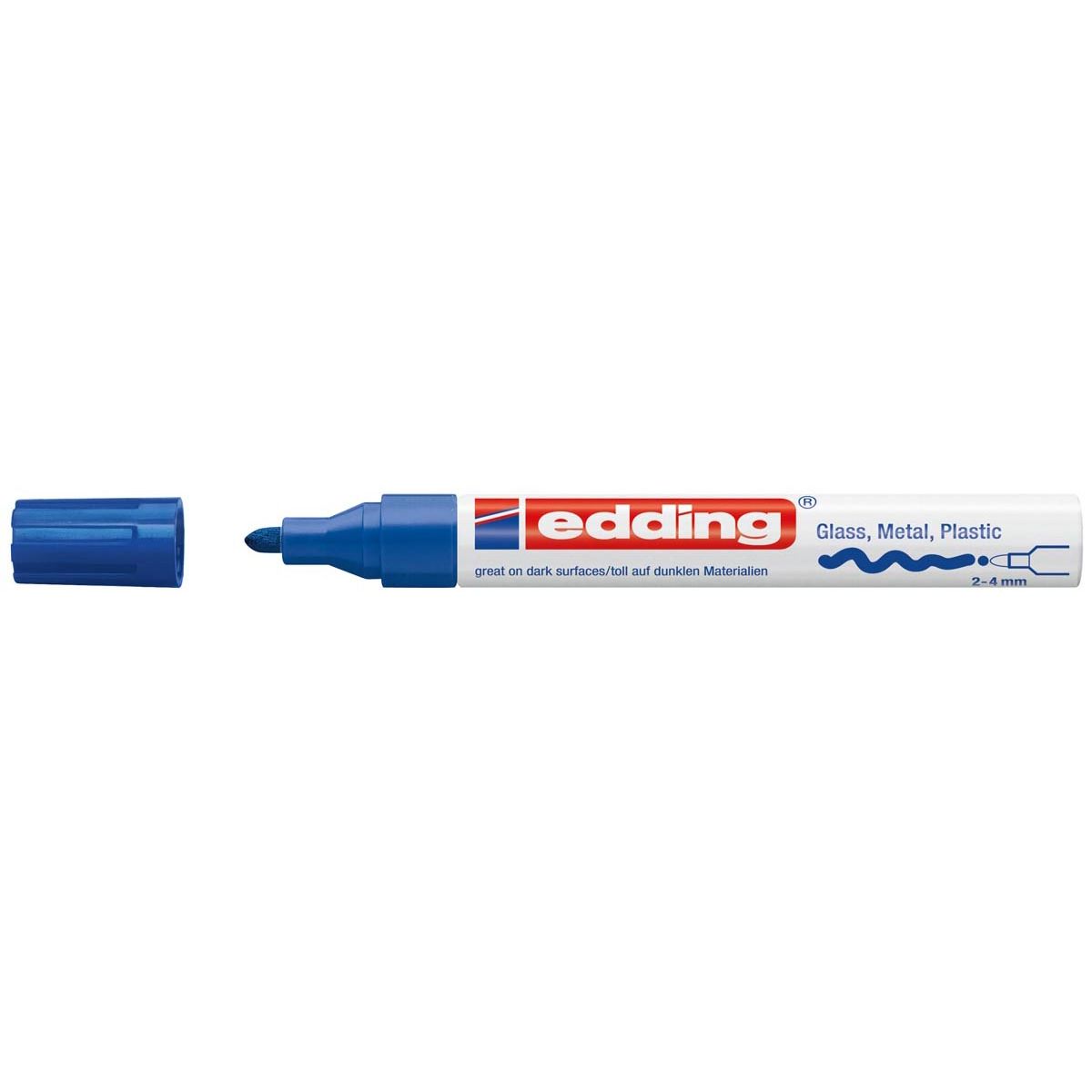 Edding - marqueur peinture brillante e-750 CR bleu