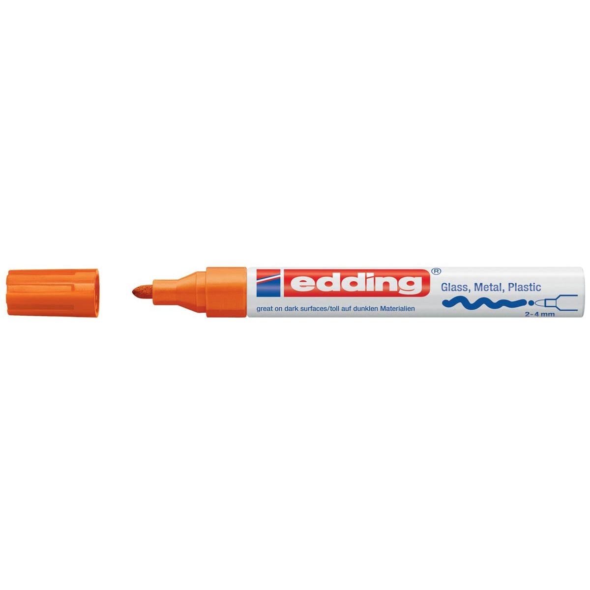 Edding - marqueur peinture brillante 750 CR orange