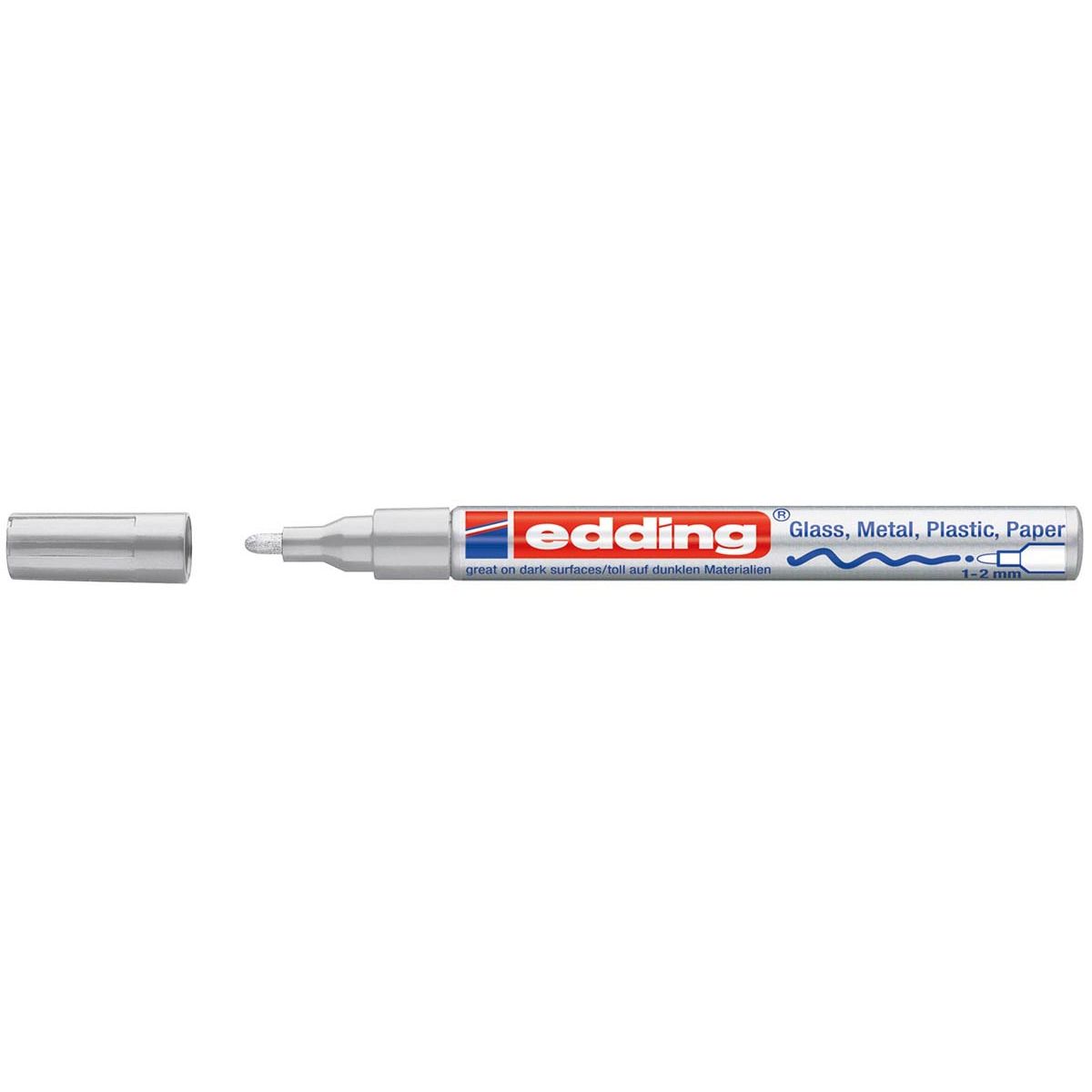 Edding -  glanslakmarker e-751 CR zilver