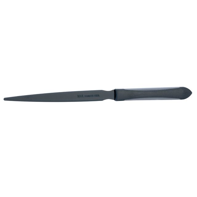 MAUL - Ouvre-lettre pro manche caoutchouc enduit noir, lame inox peint noir 21,5 cm
