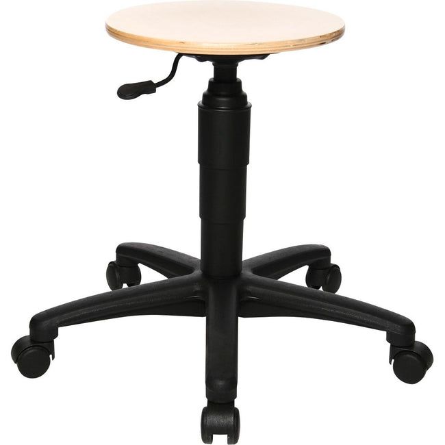Topstar - Top tabouret Tec 60, sans repose-pieds, avec roulettes, bois