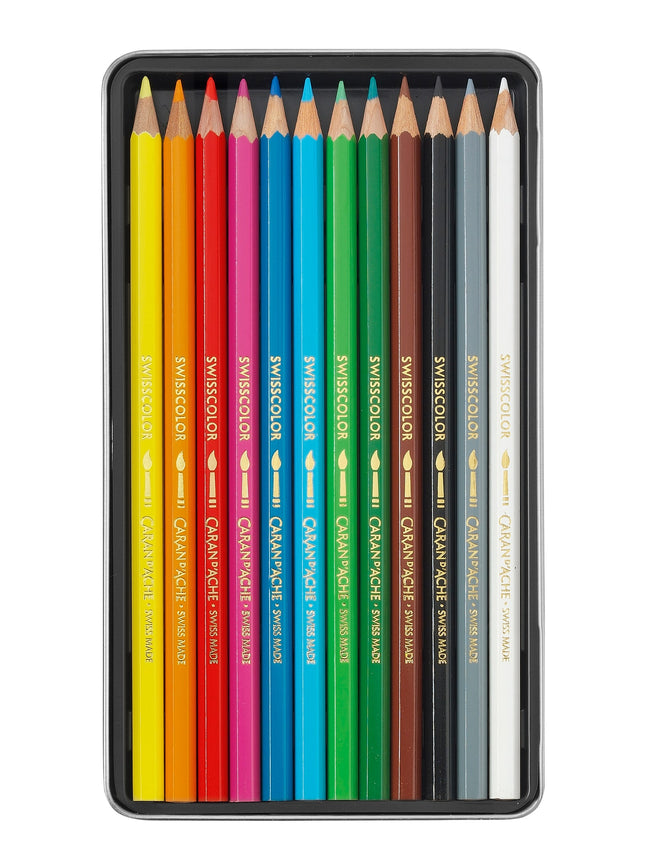 Caran d'ache -  Kleurpotl caran d ache swisscolor aquarel 12st ass