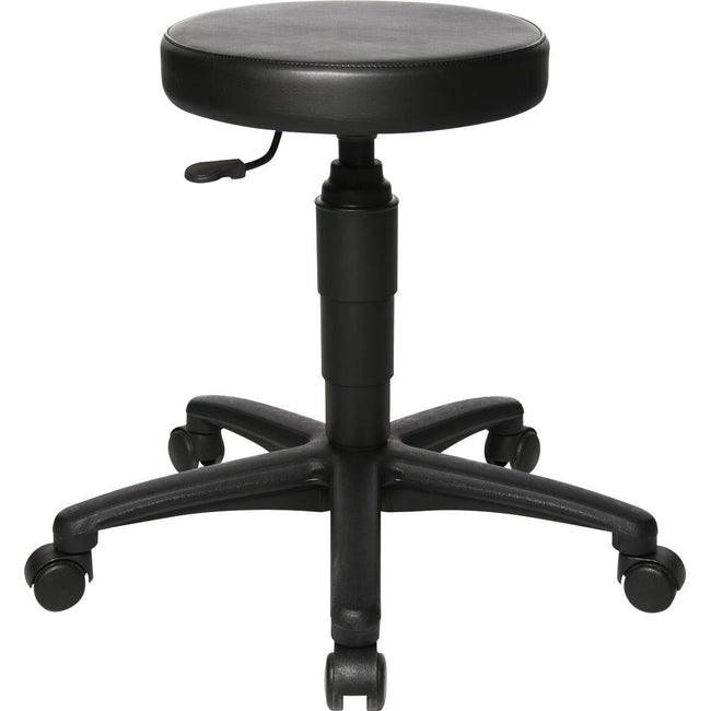 Topstar - tabouret supérieur Tec 70, sans anneau à pied, avec roues, noir